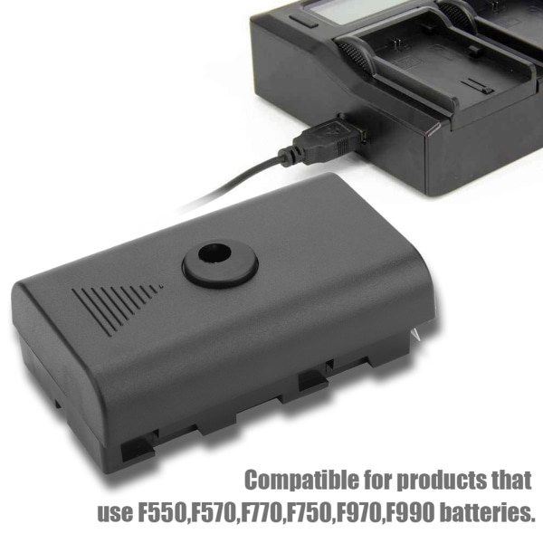 Dummy batterikobling for Sony F550 F570 F770 F750 F970 F990 med USB-kabel