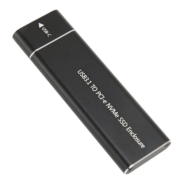 M.2 NVMe SSD-hölje 10 Gbps 2 TB USB 3.1 Typ C UASP-protokoll Typ C SSD-hölje för 2230 2242 2260 2280 SSD Svart Typ C till C-kabel