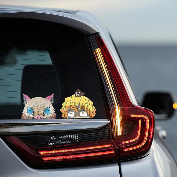 4 st Anime Bildekaler Dekaler Japanska Anime Bildekaler för vindruta Windows Dekal Dekal Vattentät biltillbehör