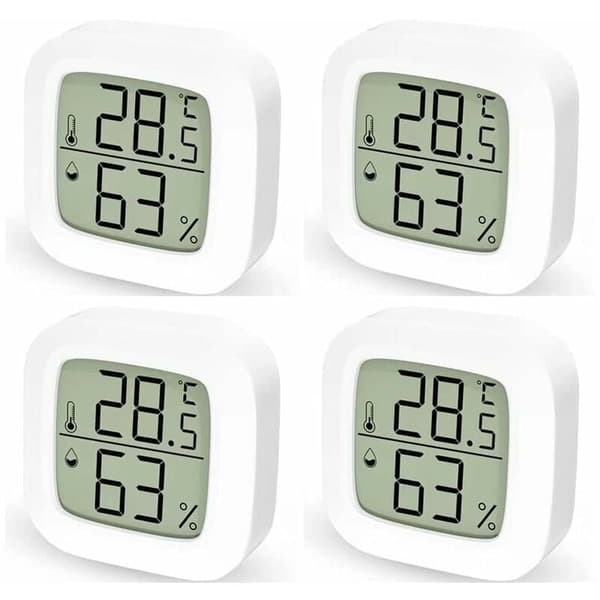 Inomhustermometer för hemmet, Set med 4 digitala termometrar hygrometrar, Digital termometer för sovrum