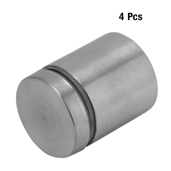 4 stk. rustfrit stål reklame fastgørelsesstifter glas afstandsholder monteringsskruer (25*25mm)
