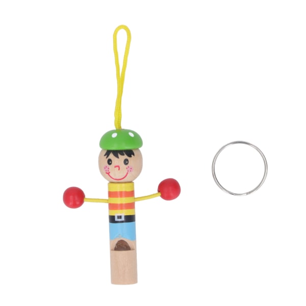 Trä visselpipa tecknad mini flöjt färgglada musikaliska leksaker Musikinstrument för barn Pirate Whistle