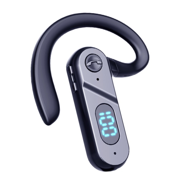 Bluetooth Headset Single Ear Open Ear Trådløse Knogleledningshovedtelefoner med digitalt batteri Display Stemmekontrol