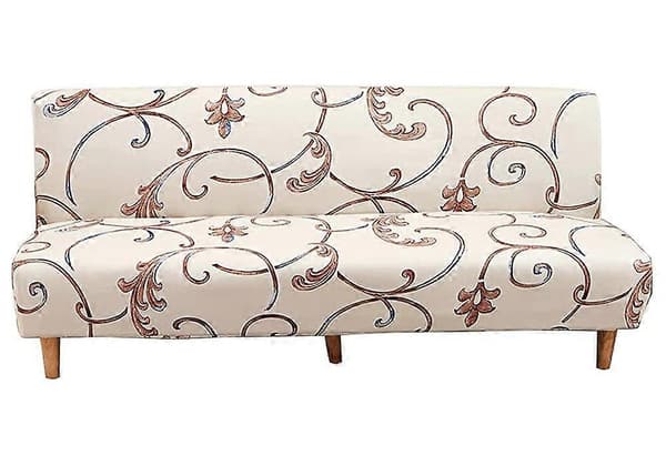 Sofföverdrag utan armstöd stretch armlös soffa överkast 2-sits sofföverdrag