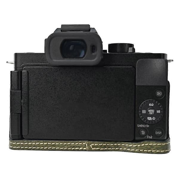 For Panasonic Lumix G100K Camera Bag with Shoulder Strap Large Cutout Litchi Texture PU Protective