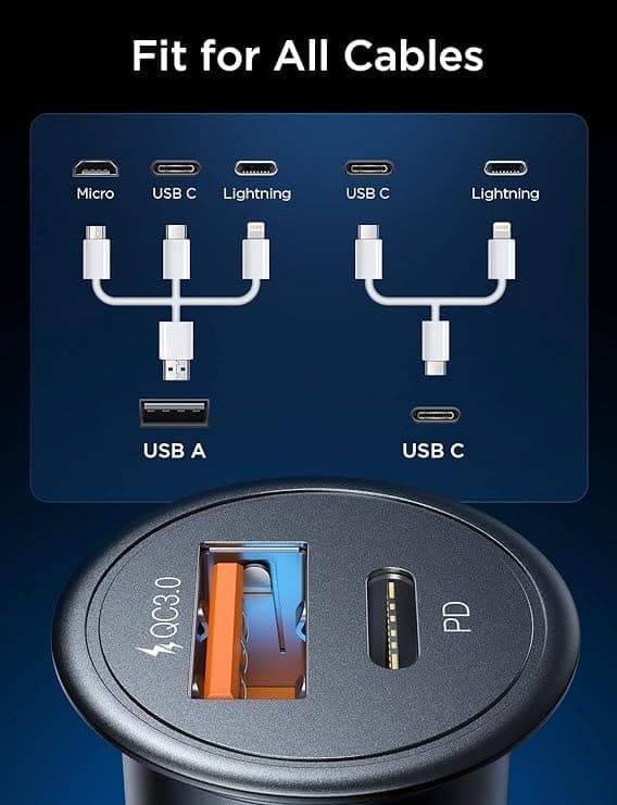 USB billader 48W hurtiglading PD3.0 QC3.0-adapter kompatibel med iPhone 13 12 11 Pro Max XS Samsung S22