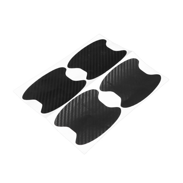 4 stk Dørhåndtak Skåldeksel Trim Carbon Fiber Protector Anti-ripe klistremerker for bil lastebil Universal (svart)