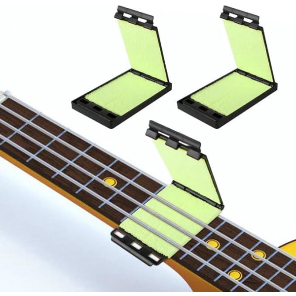 String Cleaner 2 Stk Renseværktøj til guitar, bas og ukulele Guitar Neck Cleaner Lavet af fiber til vedligeholdelse Strengeinstrumenter Guitar Cleaner