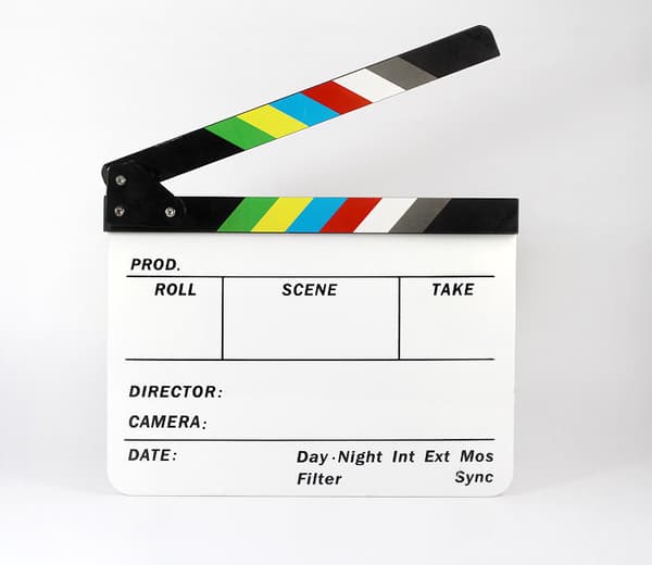 Videorekvisitter/fotorekvisitter, akrylplate, regissørklapper