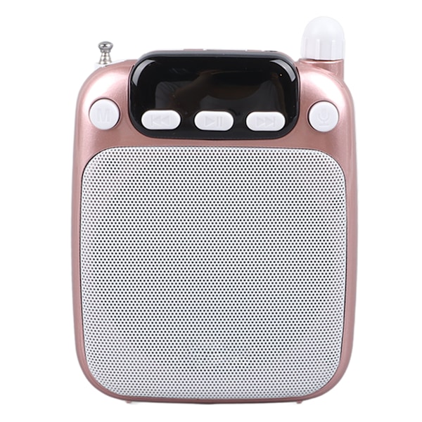Röstförstärkare Bärbar Uppladdningsbar Bluetooth Röstförstärkare med Trådbunden Mikrofonheadset för Lärare Guide Roséguld