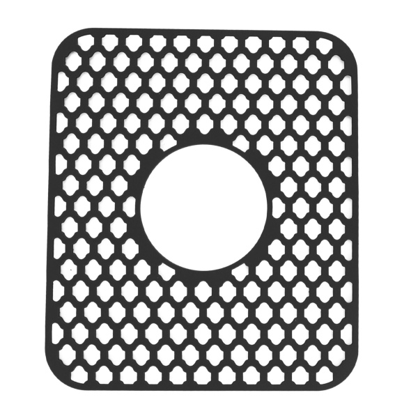 Sink Protector for Kitchen Silicone Non Slip Heat Resistant Mat for Bottom of Center Drain Sink Farmhouse Stainless Steel Porcelain Sink Black