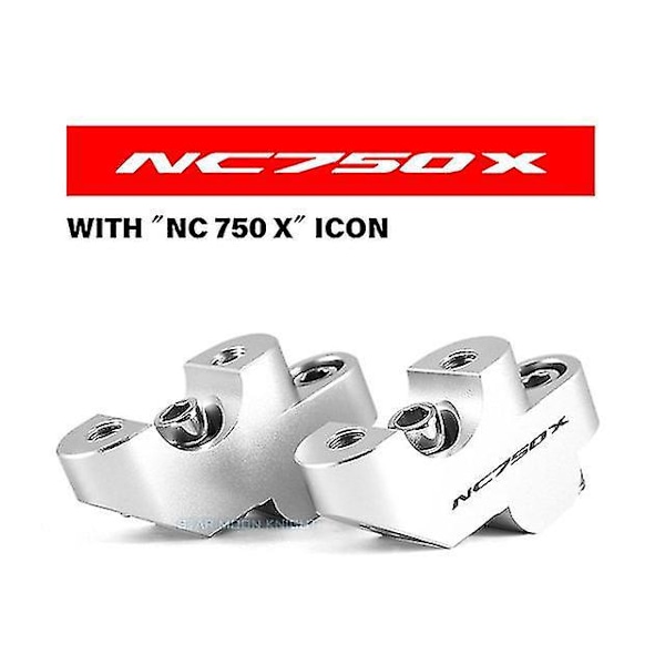 Motorcycle Handlebar Riser Adapter for Honda NC750X CB500X CB500F CB300F 2016-2023 Silver-NC750X