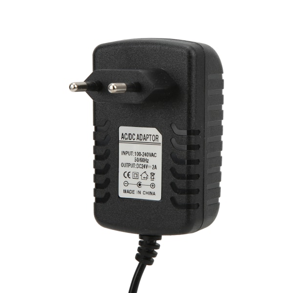 Optimalisert tittel: 24V 2A strømforsyningsadapter med konstantstrømfunksjon, EU-plugg