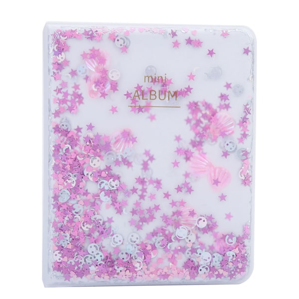 Quicksand Beads 64 Lommer 3 Tommer Mini Fotobog Album til Instax kamerabilleder (pink)