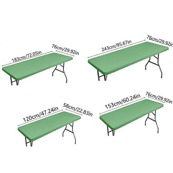 Vikbar picknickduk tvättbar bordsduk Premium uteplatsduk rektangulära bord grå 183x76cm grå gray 183x76cm