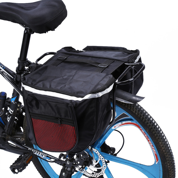 25L Cykelcykel Cykelstativ Ryg Bagsæde Hale Bærer Bagagerum Dobbelt Pannier Bag
