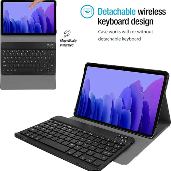 Langaton Bluetooth-näppäimistötablettikotelo kynätelineellä ja sisäänrakennetulla akulla