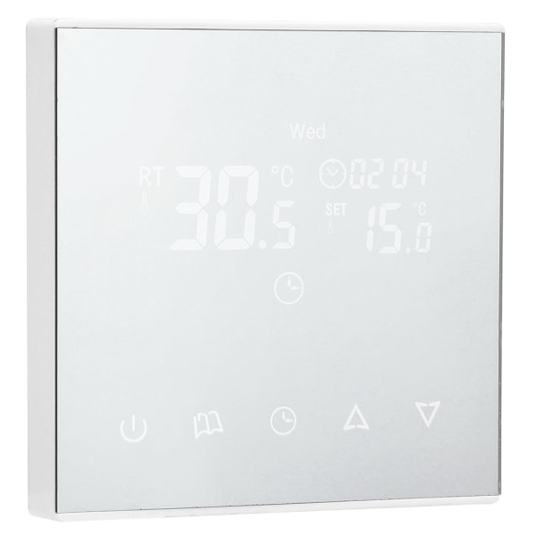 Vatten/golvvärme termostat Väggmonterad kamin Temperaturkontrollpanel AC220V