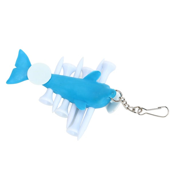 Golfbollspikhållare Set Cartoon Utseende Dekorativ Bärbar Mjuk TPE Gummi Golf Tees Boll Spikhållare Typ 3 Delfin