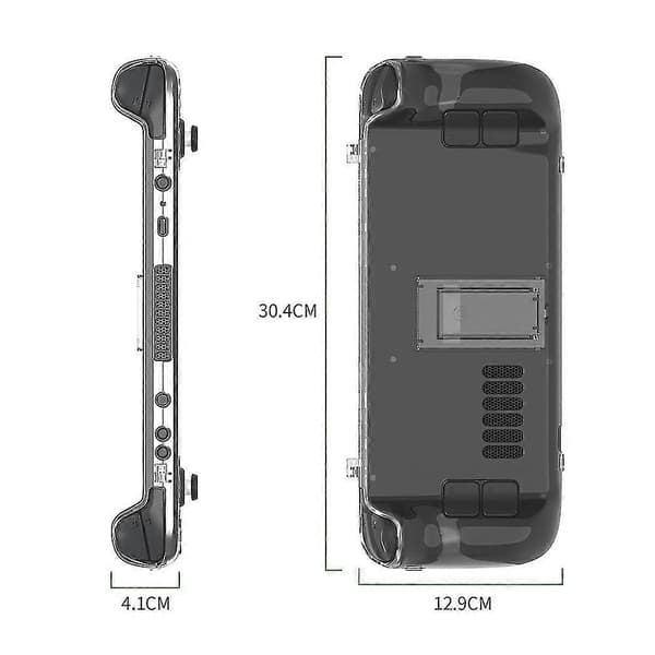 Transparent Game Console Protective Case Compatible With Steam Deck, Non-slip Hard PC Shell, Steam Deck Game Accessories