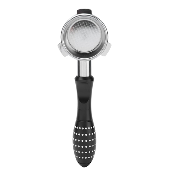 Pohjaton portafilter, himmeänpintainen, hieno suodatin, elintarvikelaatuinen materiaali, mukava 54 mm kahvakahva, pohjaton