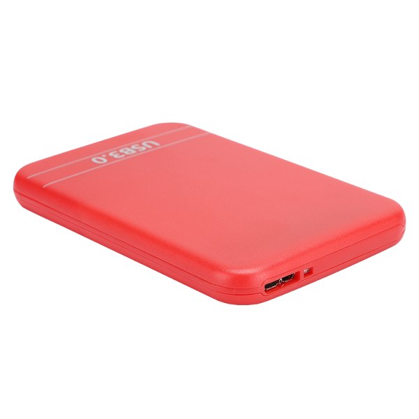 2,5 tommers harddiskdeksel Bærbart ultratynt SSD-kabinett med USB 3.0-grensesnitt for bærbar datamaskin (rød)