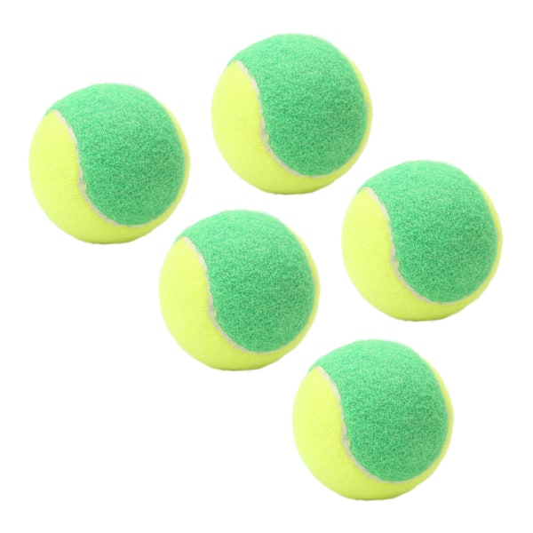 5 stk 6 cm gummiballer for tennis, elastiske squashballer, trykkavlastende baller for trening og underholdning, grønn