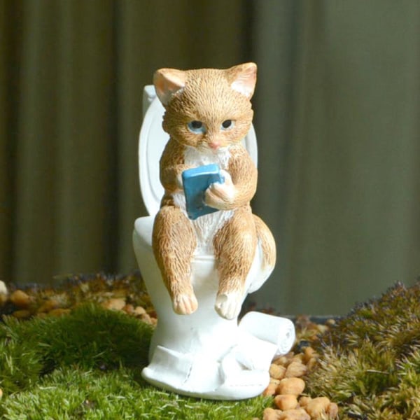 Miniature Fairy Garden Cat Figurine - Kiehtova M/P Cat