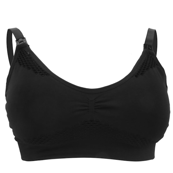 Hands Free Pump BH Bekväm Andningsbar Amning BH Amnings BH Svart L
