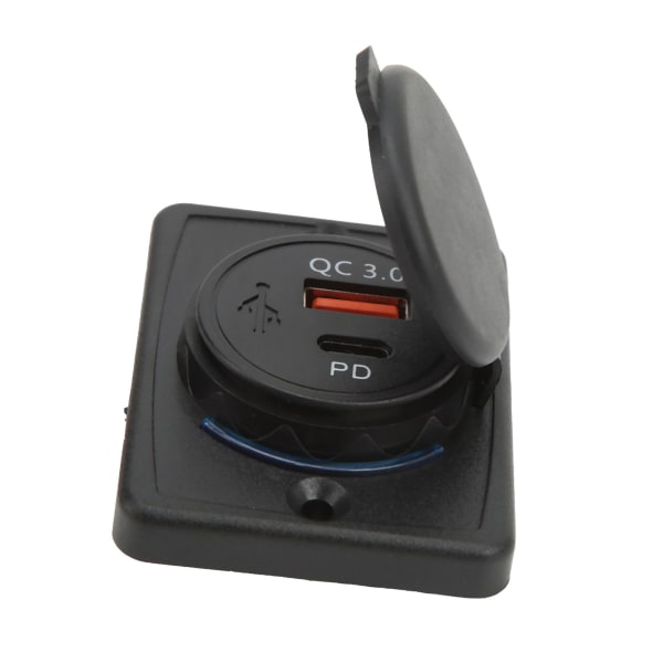 18W PD billaderadapterkontakt QC3.0 USB Hurtiglading Universal for inngang 12‑24V elektrisk utstyr for bobiler