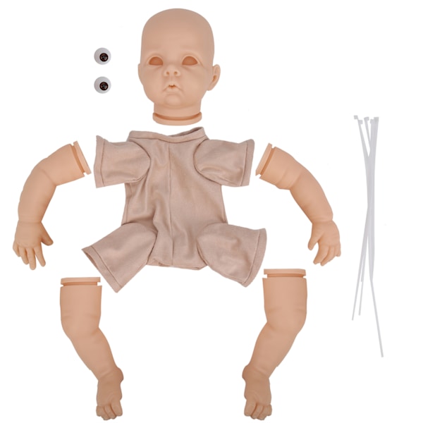 DIY Doll Parts Vinyl Reborn Doll Kit Unpainted Baby Doll Toy Accessories 22inch