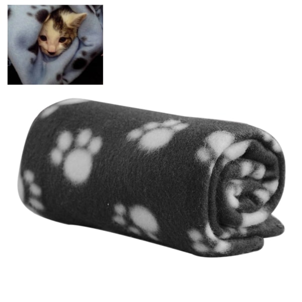 100x70cm Vintervarmt, mjukt täcke för husdjur, kattvalp, sovmatta, dubbelsidigt täcke för hund