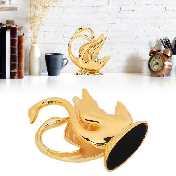 Swan-lautasliinapidike Golden Swan Design ruosteenkestävä metalliseos Elegantti tyylinen metallilautasliinapidike lautasliinabaarihotelliin