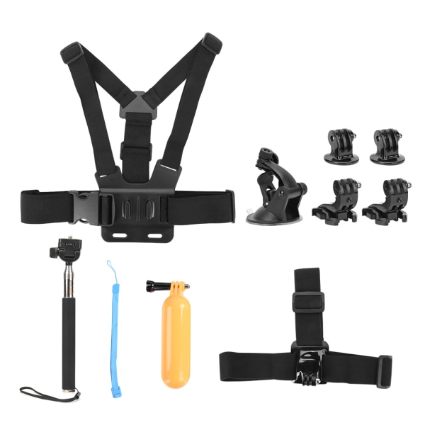 6 i 1 Universal Action Camera Accessories Kit til Gopro Hero 7 5 6 Sportskameraer