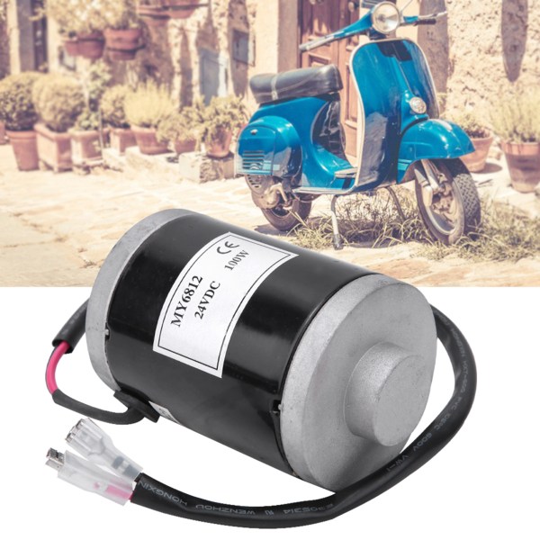 MY6812 24V 100W nopea pieni harjamoottori hihnapyörällä sähköskootterin E-pyörän lisävaruste
