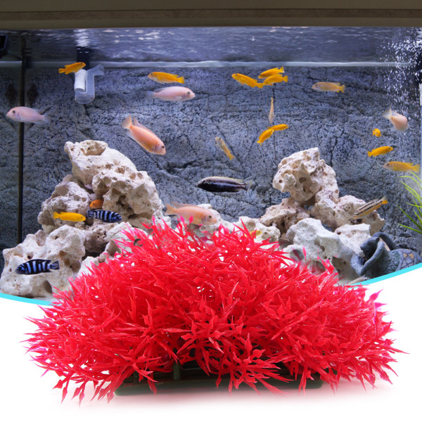 Akvaario Akvaariotarvikkeet Sisustus Vihreä ruoho Keinotekoinen muovivesikasvi
