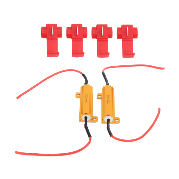 2 stk. 50W LED-dekoder 8Ω belastningsmodstand Canbus fejlfri annulleringsenhed til forlygte tågelygte DRL