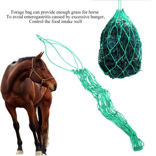 Mellemstørrelse stærk holdbart nylonreb Langsomt foderfodernetpose med sølv galvanisering svejsejern Ringgrøn