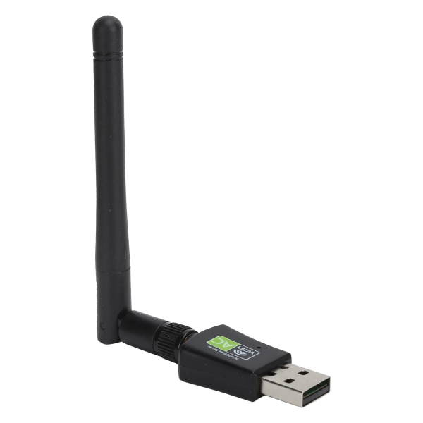 USB Wifi Adapter Mottaker Antenne Ethernet 600Mbps 2,4Ghz5Ghz trådløst nettverkskort Svart