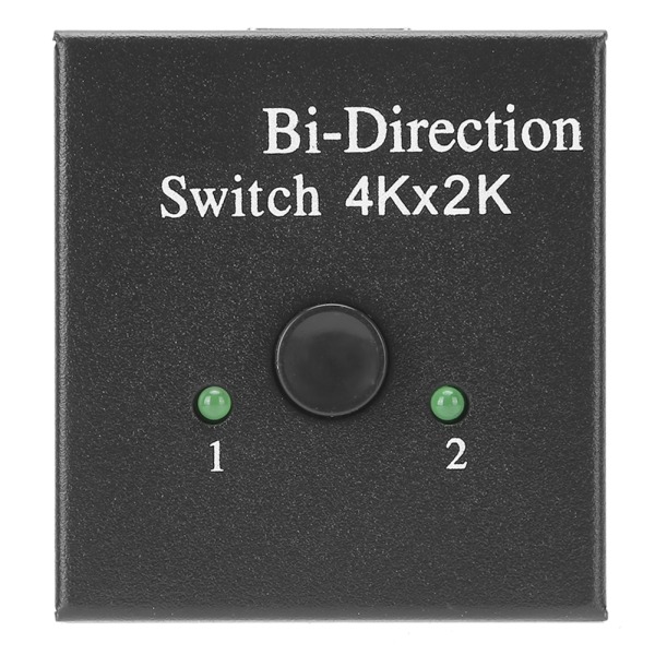 BiDirection Converter HDMI Switcher HDMI Splitter Video 1 Input 2 Output Adapter (musta)