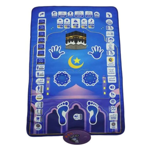 Elektronisk bönematta för barn Islamisk muslimsk pedagogisk bönematta Matta gudstjänstfilt med högtalare Barngåva