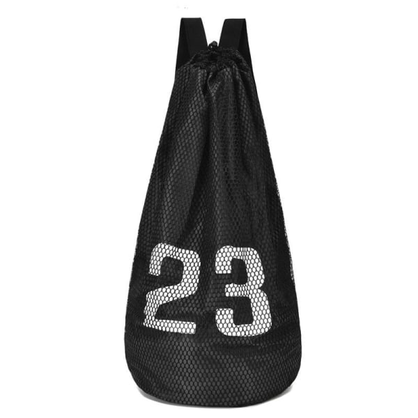 Koripalloreppu (musta, sisältää kaksi palloa) kiristysnyörillä, pallopussilla, säädettävällä hihnalla koripalloon, jalkapalloon, lentopalloon, urheiluun, harjoitteluun