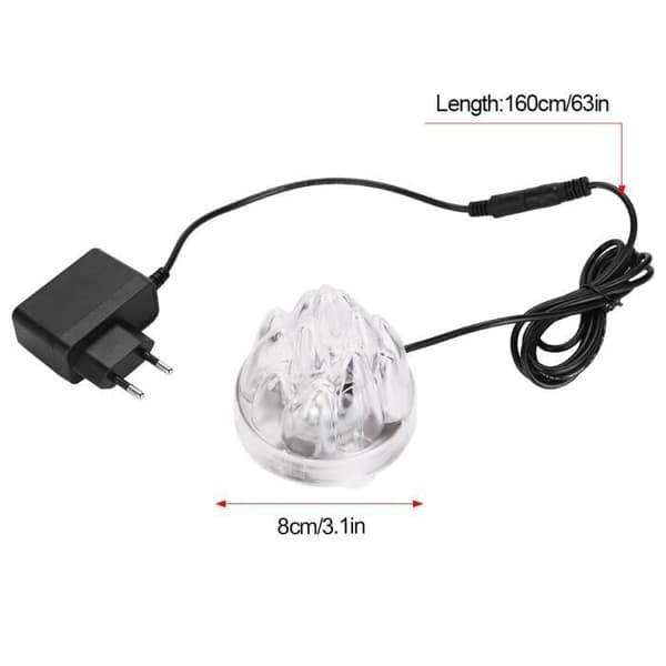 Precious Fish Boblelampe, 7 farver, akvariebelysning, iltning, proxy-dokument