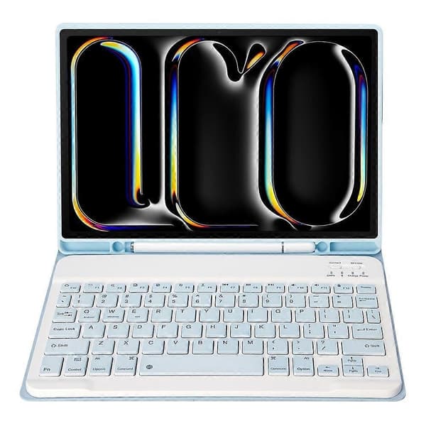 A13B Leather+TPU Tablet Case Bluetooth Keyboard Case with Pen Holder for iPad Pro 11 (2024)