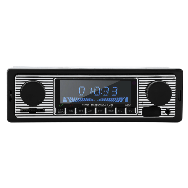 Auto Bluetooth Radio Klassisk Auto Stereo MP3-musikspelare med USB Sd AUx FM InDash-huvudenhet (12V)