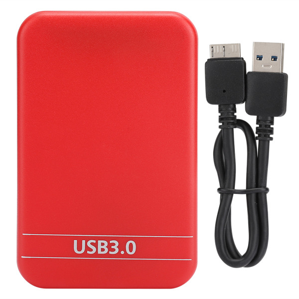 2,5 tommers harddiskdeksel Bærbart ultratynt SSD-kabinett med USB 3.0-grensesnitt for bærbar datamaskin (rød)