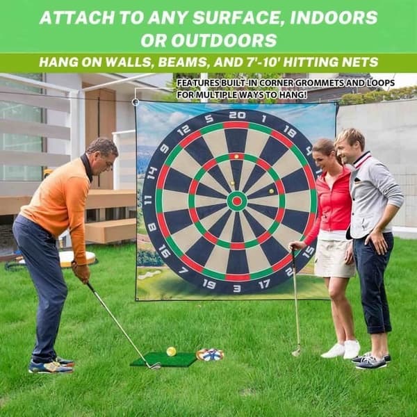 PRUMYA Golfset - Sticky Hitting Mat - Inomhus/Utomhus