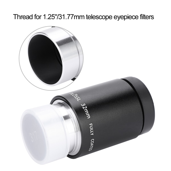 Astronomy Telescope Lins Okular Plossl 32mm med 1,25" filtergänga