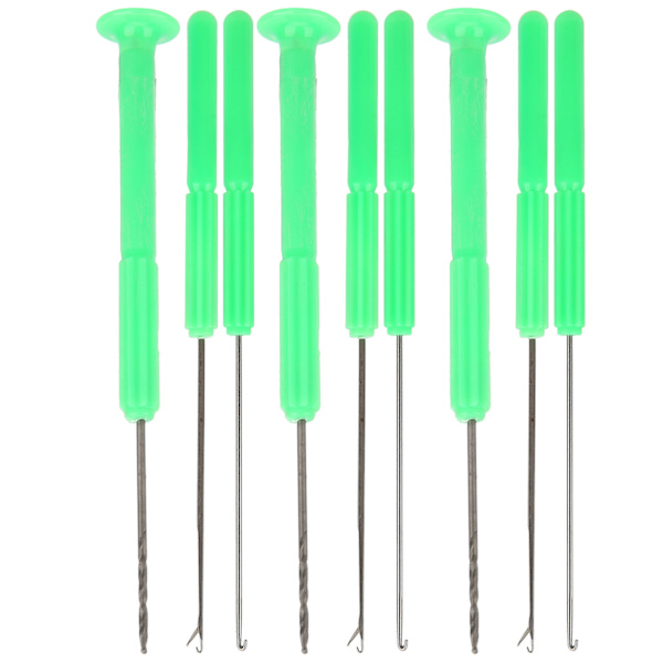 3 set karppikalastustakila syöttineulatyökalu Harppuuna NeedleLatch Needle Drill Kit