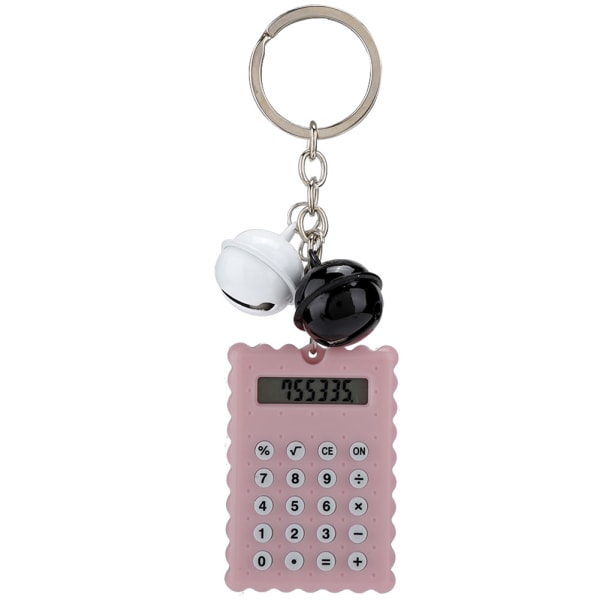 Sød Bell Cookie Style 8-cifret elektronisk bærbar lommeregner nøglering Candy Color (lilla)